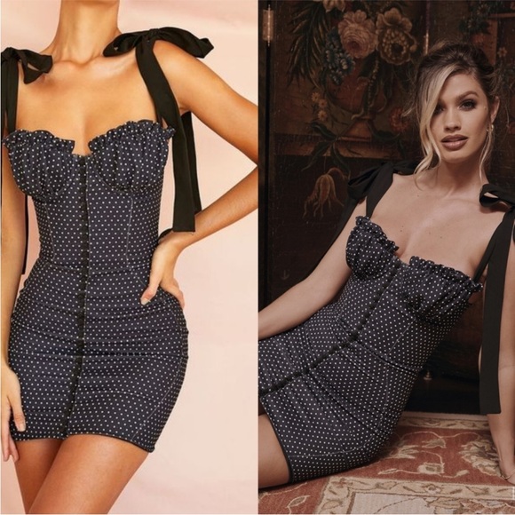 House of CB Dresses & Skirts - House of CB Paloma Polka Dot Mini Dress (Rare)